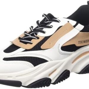 Steve Madden Possession Sneaker black tan Women’s 8.5 like new worn 1x